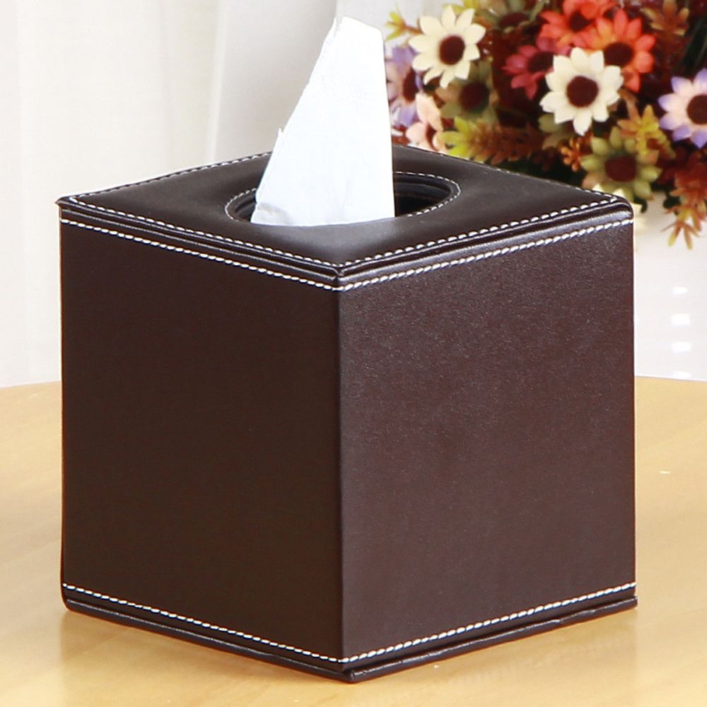 Woven Paper Towel Napkin Holder Box Tissue Cover Car Kitchen Office Coffee