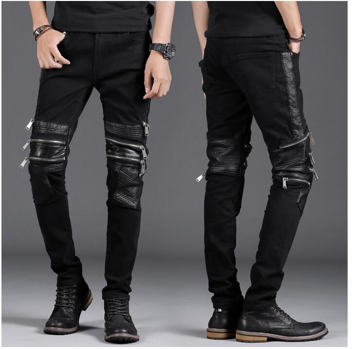 knee zipper pants