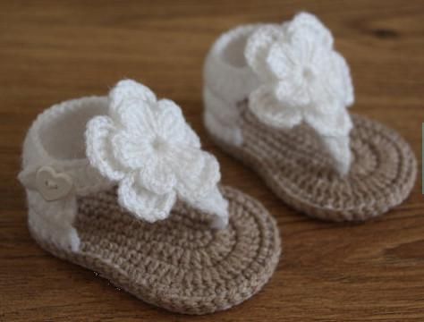 Acheter Crochet Bebe Garcons Filles Double Laine Fleurs Bebe Sandales Tongs Fond Mou Flattie Tricote Chaussures Enfants Appartements Prewalker 0 12 M Fil De Coton De 43 94 Du Honey Baby Fr Dhgate Com