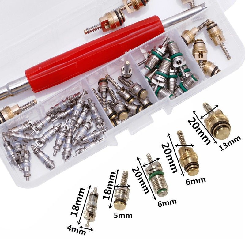 20pcs R134A A//C Car Auto Air Conditioning Refrigeration Copper Valve Stem Cores