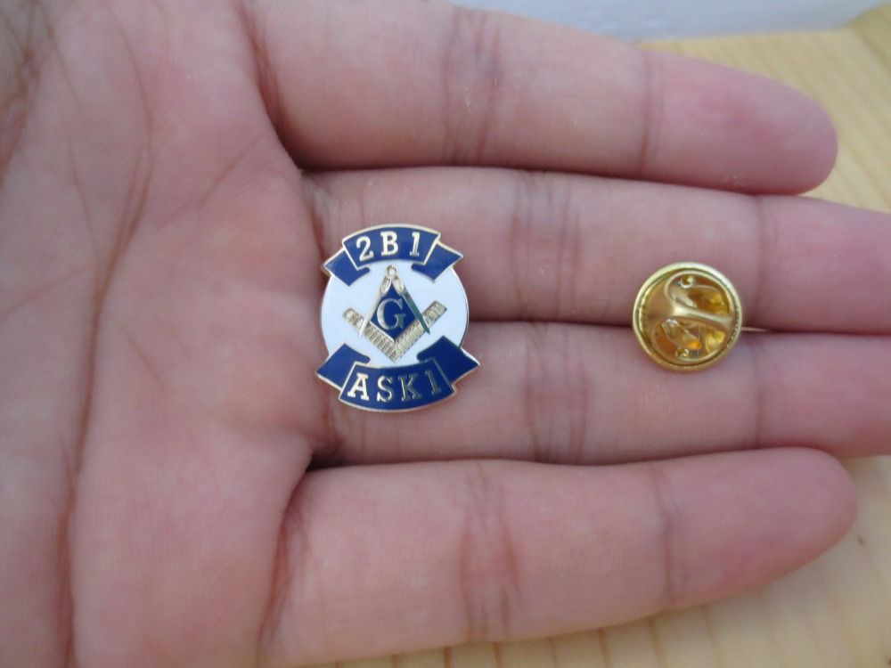 Mason 2B1ASK1 Lapel Pin 1//4/" x 1/" New Masonic Pin