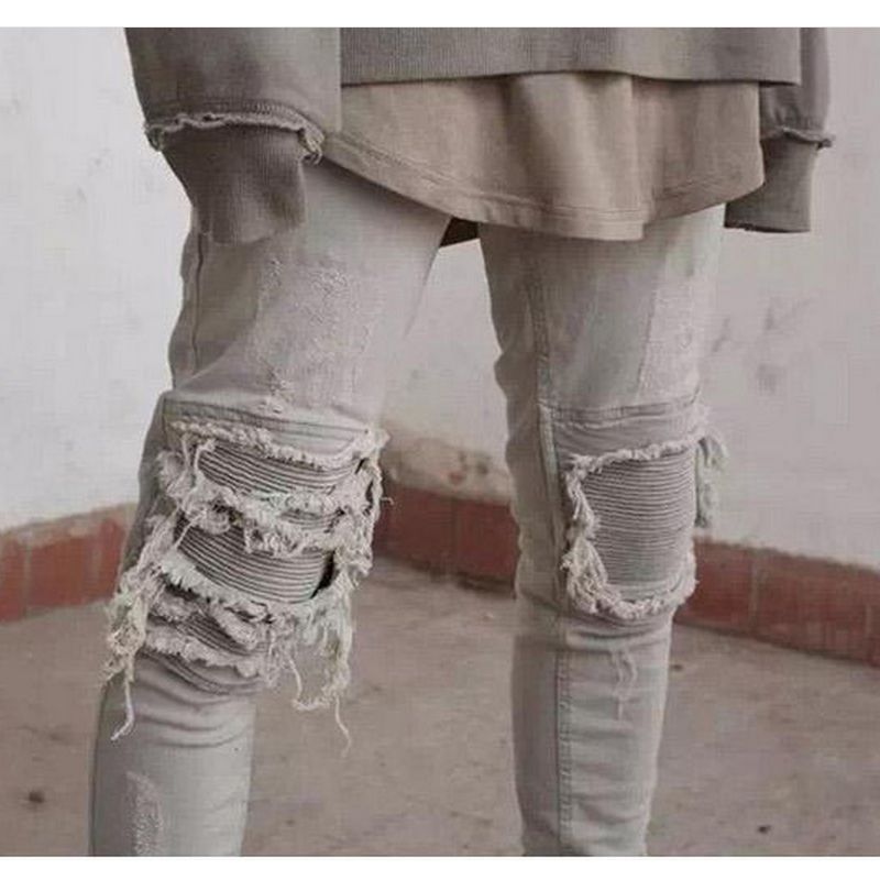 gray ripped jeans mens