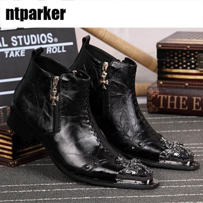 mens dress boots with zipper