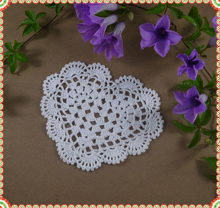 Acheter Napperons Au Crochet Vase Mat Pads En Forme De Coeur 15cm