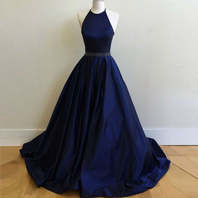 dark blue a line dress