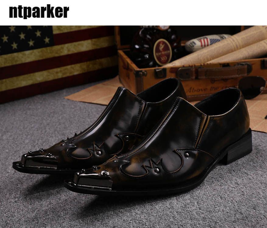 bronze formal shoes