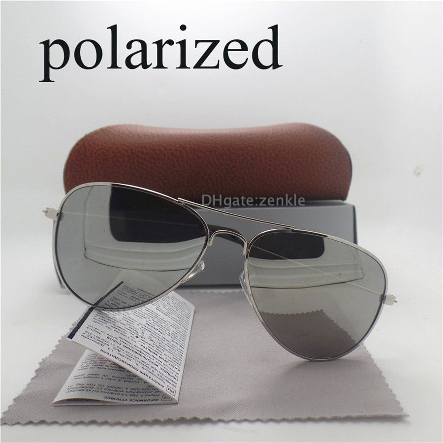 Piloto Hombres Mujeres Gafas de sol polarizadas Diseñador de la marca Sombra Conductor Recubrimiento para
