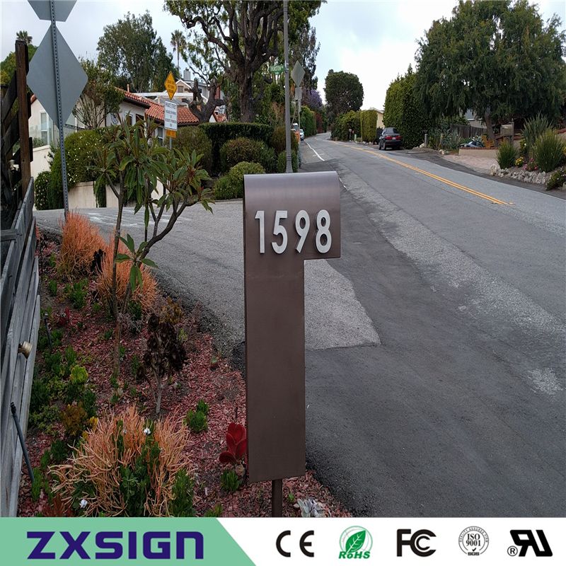 2021 15cm High Outdoor 304# Stainless Steel Back Lit Led Sign Numbers