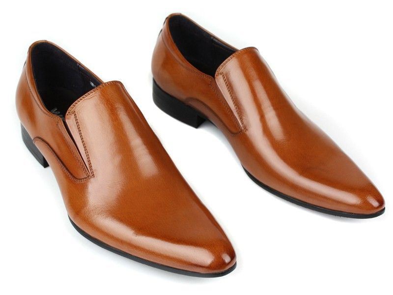 Black Brown Tan Brown Pointed Toe Formal Dress Shoes Mens