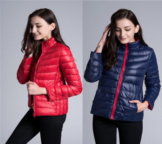 women's short down puffer jacket