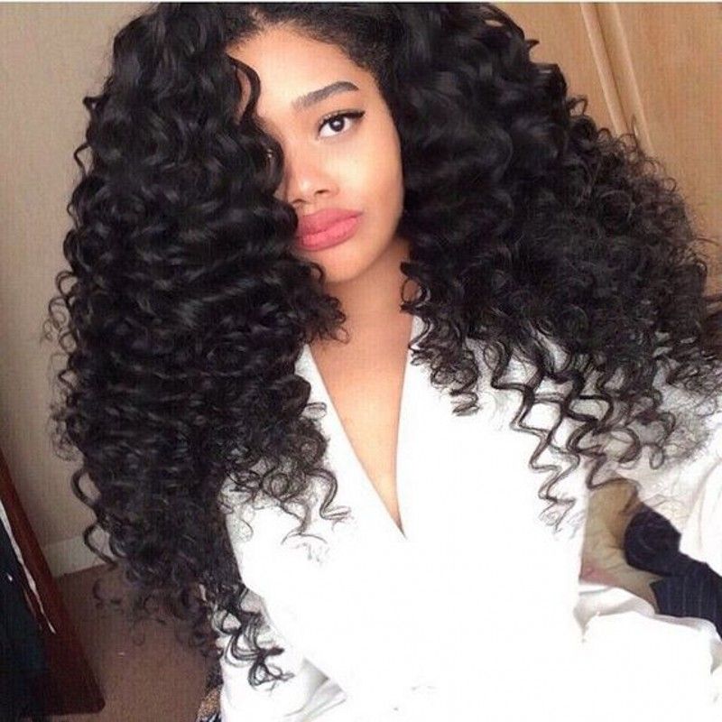 130 Density Malaysian Curly Hair Lace Wigs With Baby Hair Deep
