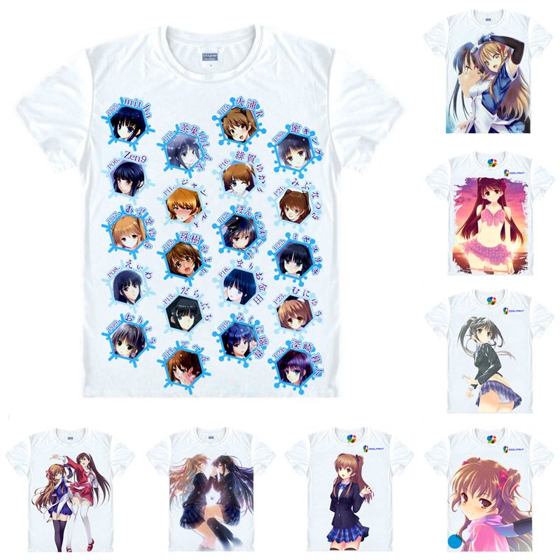 Anime Shirt White Album T Shirts Multi Style Short Sleeve Heroine Howaito Arubamu Yuki Morikawa Cosplay Motivs Hentai Shirts T Shirt Designing Personalised T Shirt From Feisnow 14 21 Dhgate Com