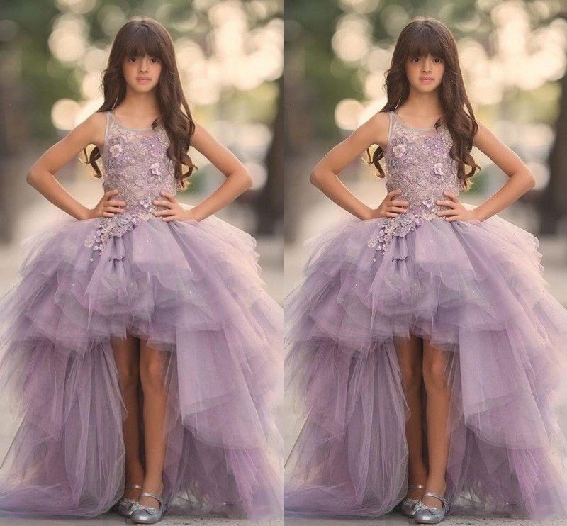 purple camo flower girl dresses