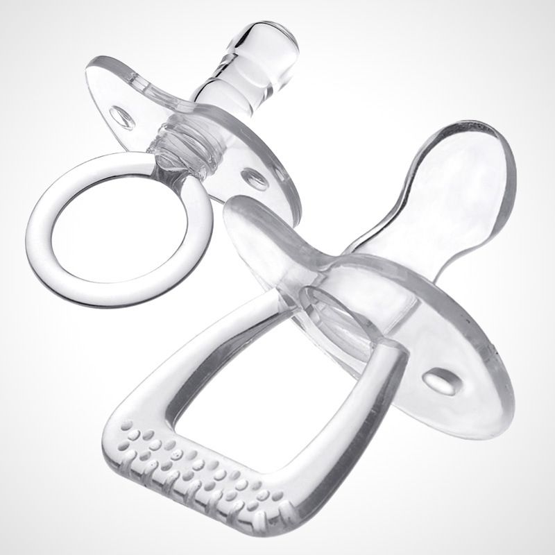 Wholesale Baby Pacifier All Silicone To Flatten The Head To Play Mouth