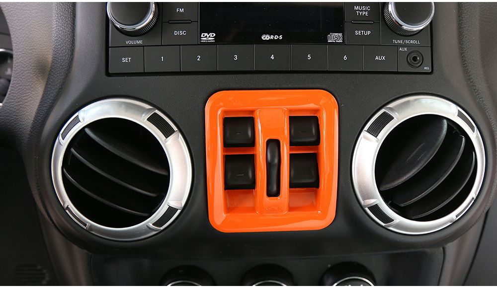 Car Inner Air Vents Button Trim Emergency Light Switch