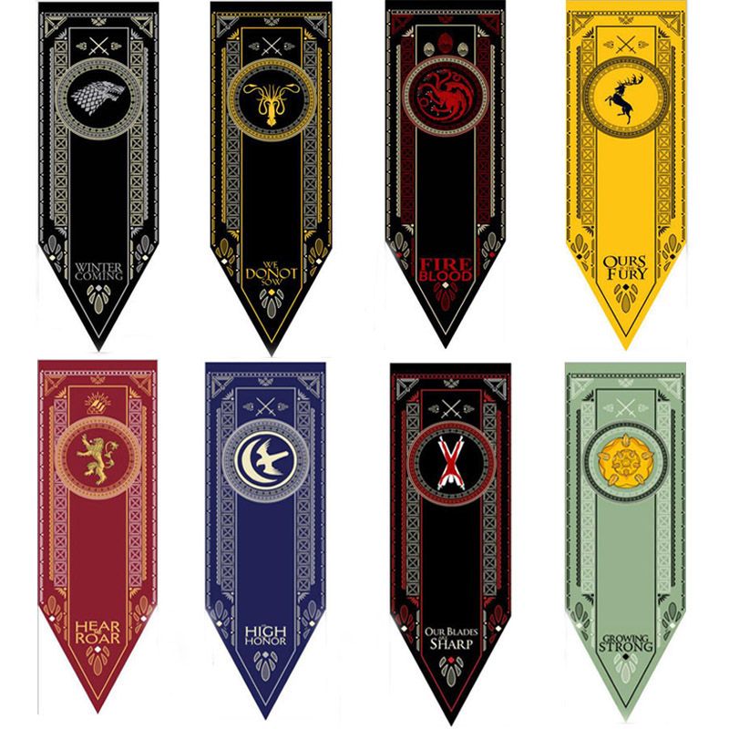 2020 New Satin House Stark Banner Game Of Thrones Wolf Tournament