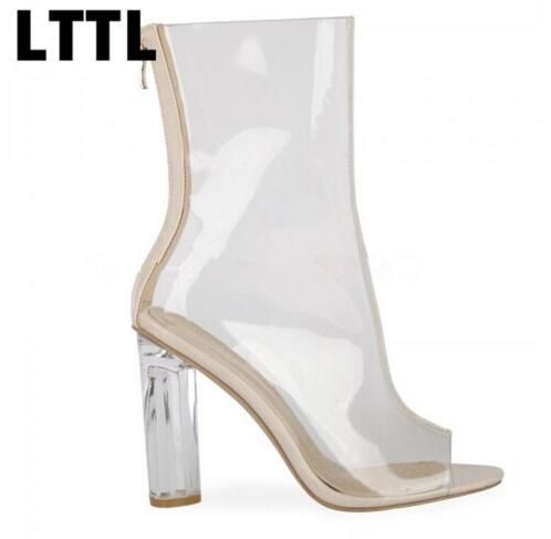 bottine transparente pas cher