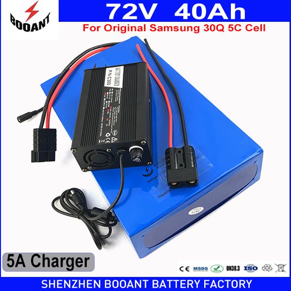Lithium Battery Pack 72v 40ah For 1000w 5000w Motor Power Used 30q 18650 Cells E Bike Battery 72v With 5a Charger 100a Bms Best Electronic Cigarette Batteries Cigarette Battery Indicator From Lpktmq