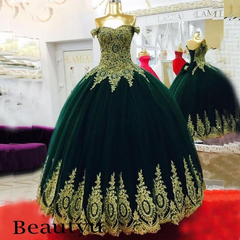 green ball gown skirt