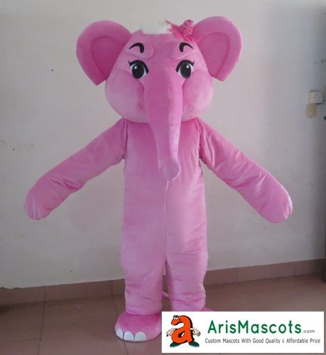 New Pink Elephant Mascot Costume Adult Size Fancy Dress