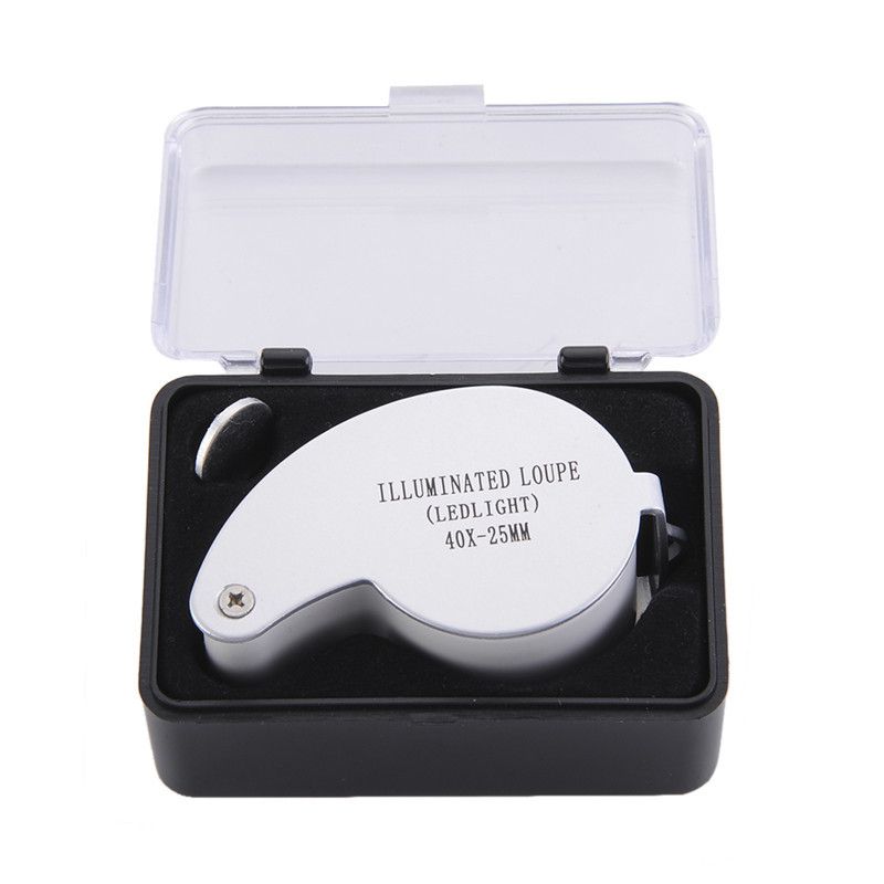 Illuminated Loupe Ledlight 40X 25MM MG21011 40x25mm Jeweler Loupe MINI