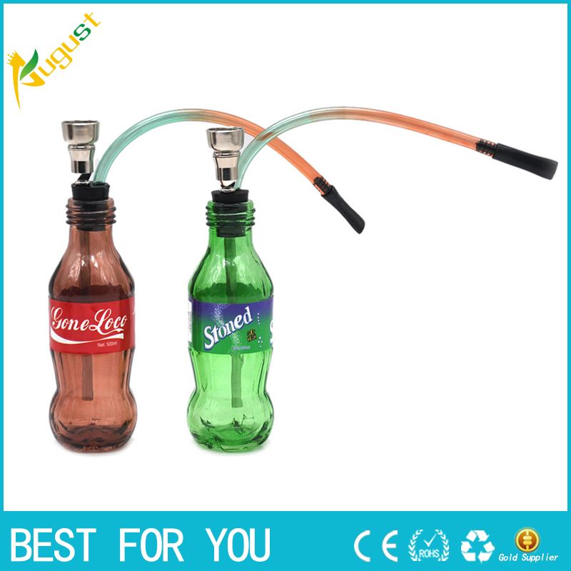 2021 Wholesale New Bong Soda Coke Bottle Glass Water Pipe Smoking Oil