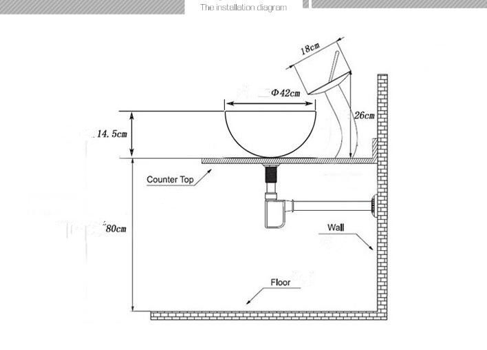 Grosshandel Badezimmer Waschtisch Serie Mittelmeer Becken Blau Glas