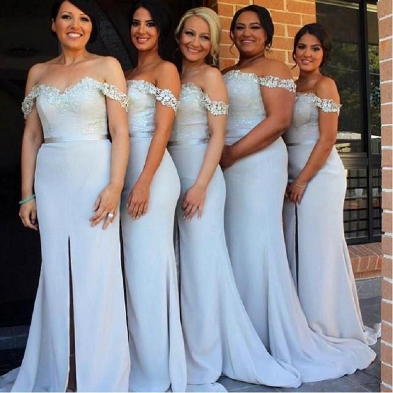 lavender and silver bridesmaid dresses
