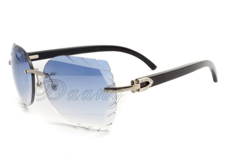 2019 novos chifre natural preto óculos sem moldura, o nome pode ser gravado na lente, 8300817 óculos personalizados, tamanho: 58-18-140mm óculos de sol
