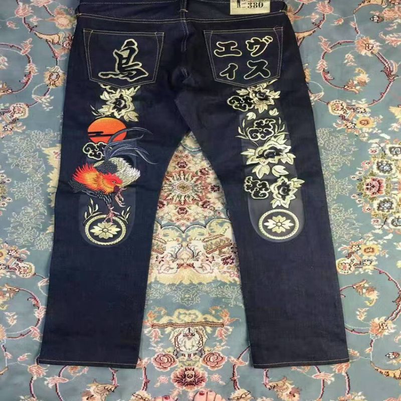 2021 top quality new fashion mens embroidery denim straight in jeans