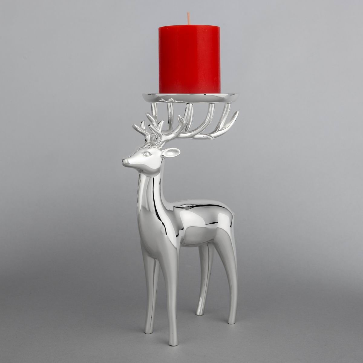 Elegant Silver Plating Kisite Deer Candle Holder Tea Light Candle Stick
