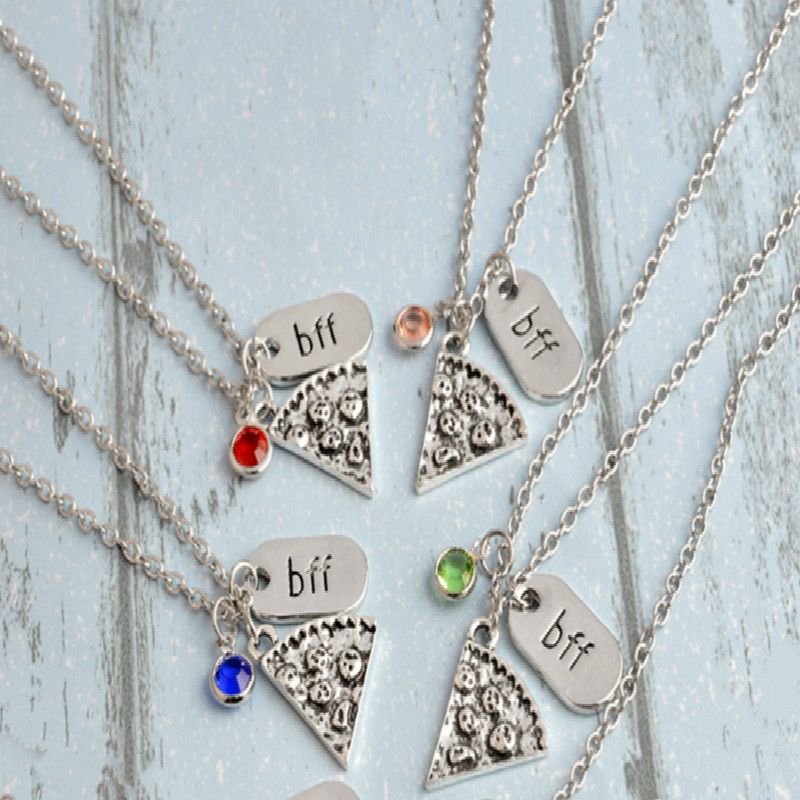 Grosshandel 6 Teile Satz Bff Pizza Halskette Bunte Strass Kette Beste Freunde Fur Immer Freundschaft Memorial Food Schmuck Von Qihejewelry 2 03 Auf De Dhgate Com Dhgate