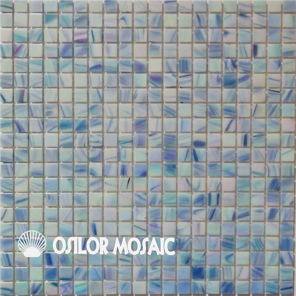 2020 Blue Glass Mosaic Tile For Bathroom And Kitchen Back - 2020 Blue Glass Mosaic Tile For Bathroom And Kitchen Back