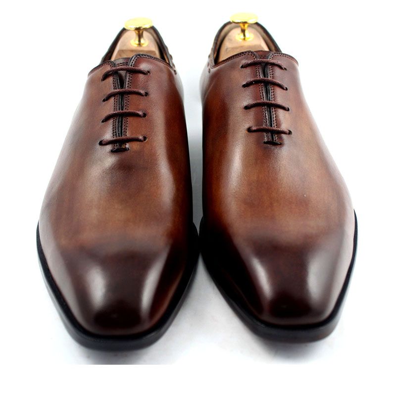 Compre Sapatos Masculinos Sapatos Oxfords Sapatos Quadrados Sapatos  Masculinos Sapatos Artesanais Feitos À Mão Couro Genuíno De Bezerro Cor  Castanho Escuro HD N162 Barato | Entrega Rápida E Qualidade | Pt.Dhgate