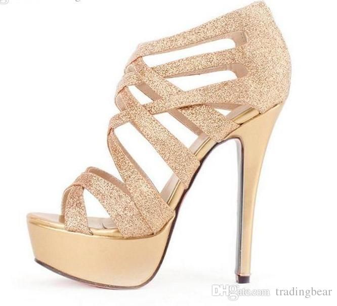 gold formal heels