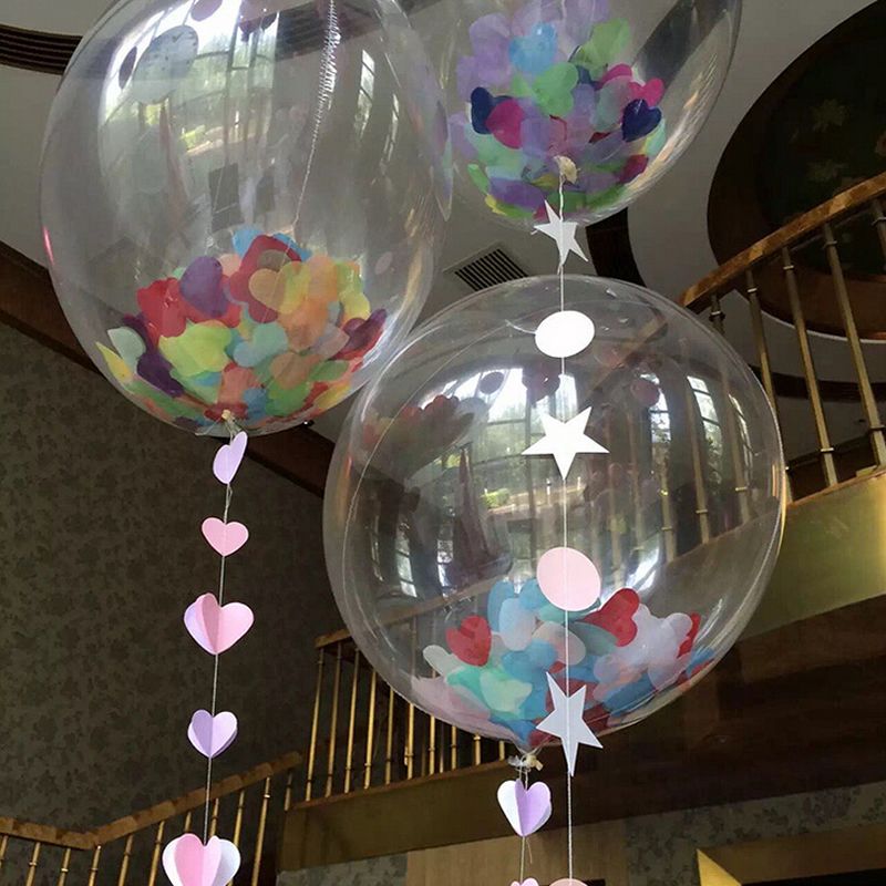 10pcs 24inch Giant Clear Foil Balloon Celebration Birthday Wedding Party Decor