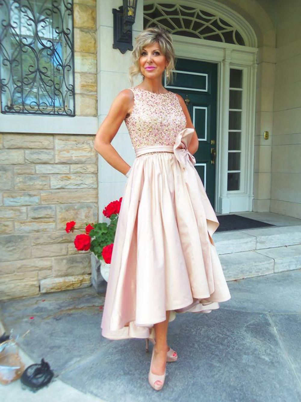 mother of the bride dresses peach color