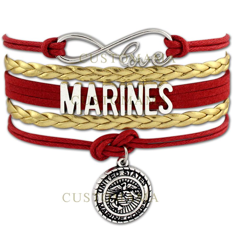 Custom Infinity Love United States Marine Multilayer Corps Wrap