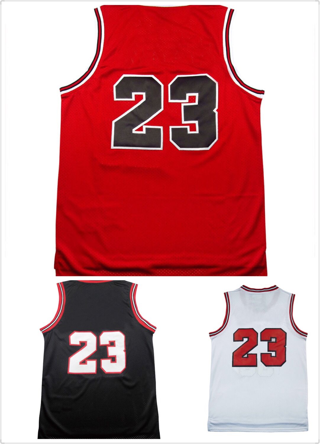 2021 Top Quality 23 Jerseys Classical Black/Red/White Basketball