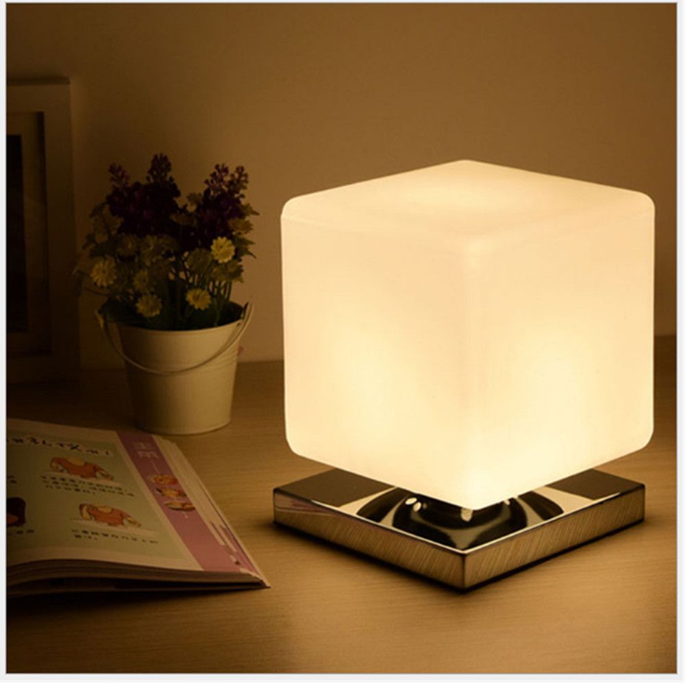 2018 Creative Table Lamp Square Cute Baby Feeling Wedding Creative Table Lamp Square Cute Baby Feeling Wedding Bedroom Warm Bedside 1 Bulb 3w