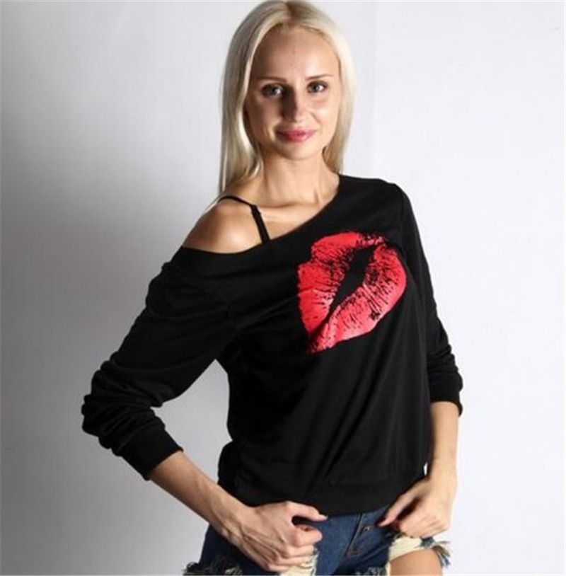 ladies off the shoulder sweatshirt