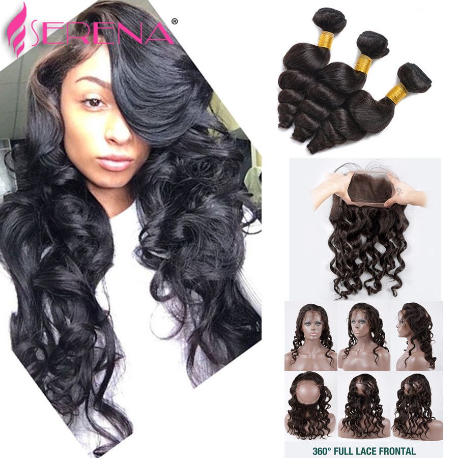 2021 360 Lace Frontal Pre Plucked Loose Wave With Closure Body Wave With Closure Brazilian Water Wave With Closure 360 Hair Weave From Serenahair 136 41 Dhgate Com