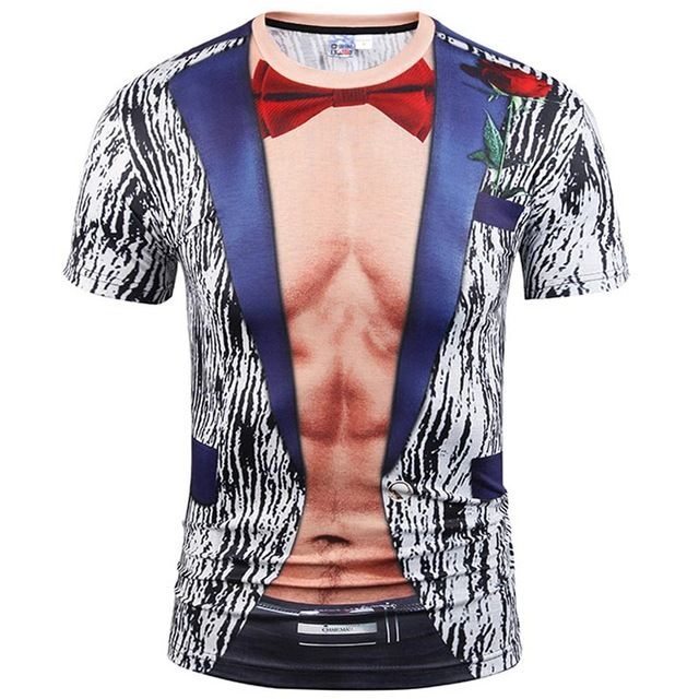 Camisetas 3D Camiseta de Diseño Moda Hombres / Mujeres Tops de Verano Tees Chaqueta de Traje