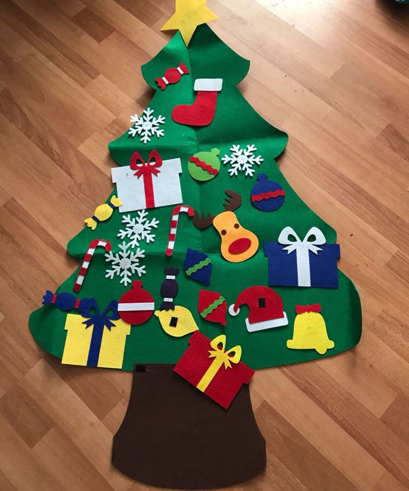 Regali Di Natale Per Bambini Asilo.Acquista Albero Di Natale Di Diy Ha Fissato La Decorazione Dellinterno Di Natale I Regali Di Natale Del Mestiere Della Scuola Materna Di Attaccatura Di Parete Del Bambino Dei Capretti Dei Bambini