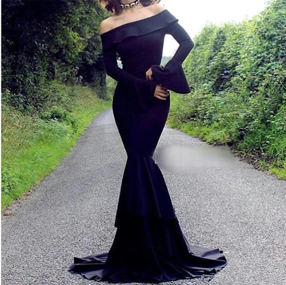 Long Black Fitted Dress Hot Sale, UP TO ...