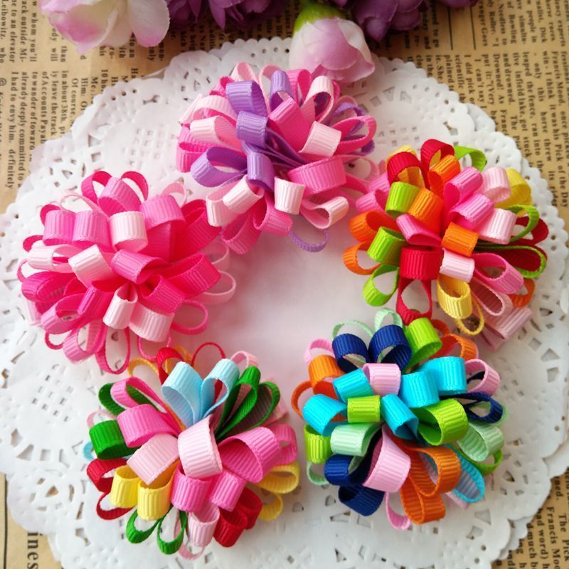 Acheter Pas Cher Main Enfant En Bas Age Bebes Filles Barrettes Ruban Multicolor Fleur Accessoires Cheveux Enfants Barrettes Barrettes Du 97 Fr Dhgate