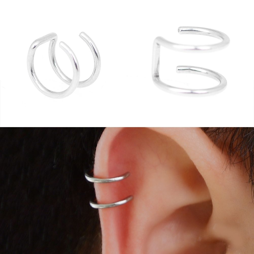 Être Fashion Crystal clip oreille Cuff Stud Femmes Punk Wrap Cartilage Boucle d/'oreille Bijoux