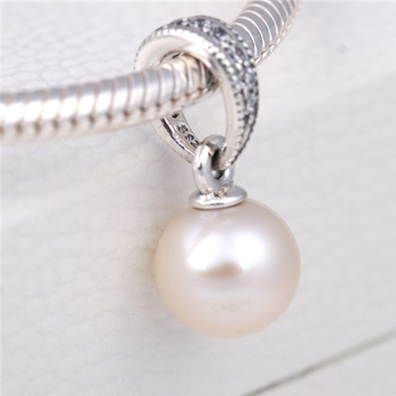 European 925 Sterling Silver Clear CZ Charm Bead For Bracelet Necklace Jewelry European 925 Sterling Silver Clear CZ Charm Bead For Bracelet Necklace Jewelry