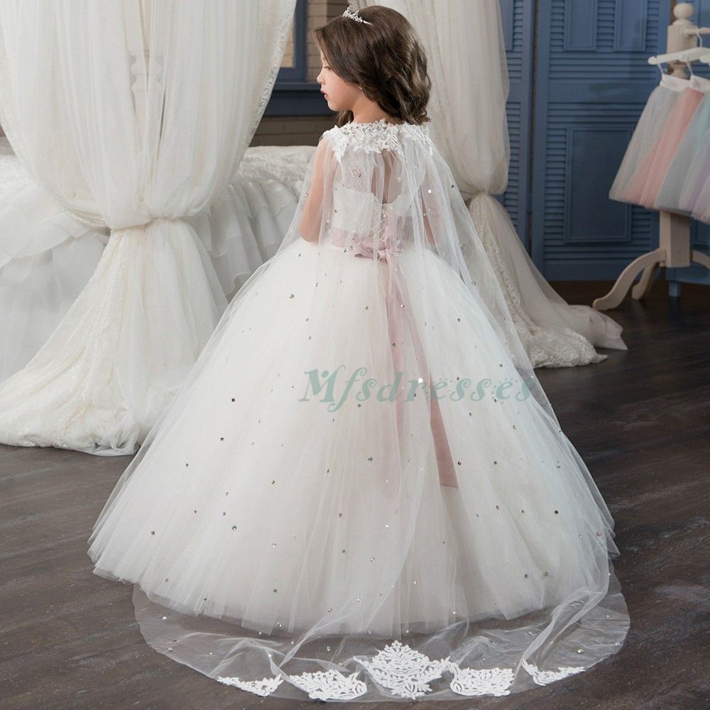 flower girl dress with cape