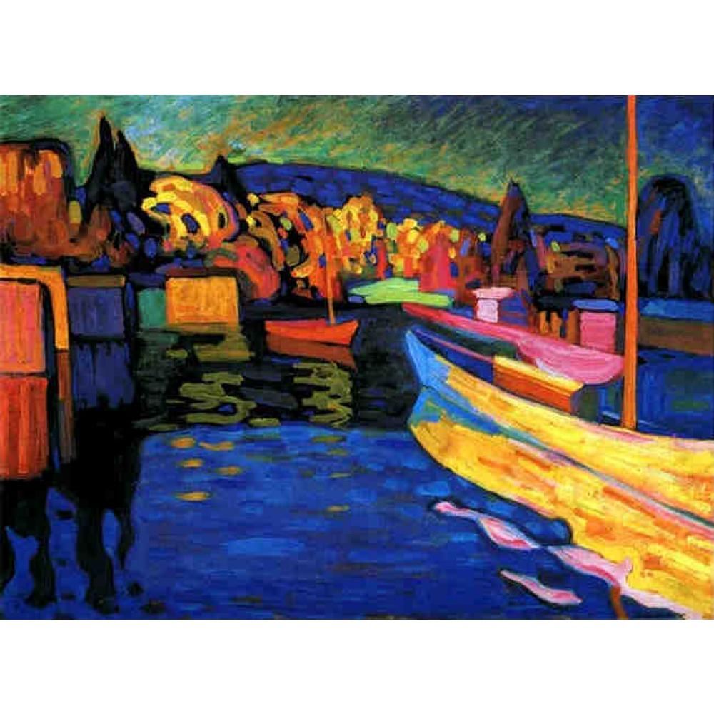 Acquista Dipinti Astratti Dipinti A Mano Wassily Kandinsky Paesaggio Autunnale Con Barche Arte Olio Su Tela Decorazione Domestica Di Alta Qualita A 69 86 Dal Cherry016 Dhgate Com